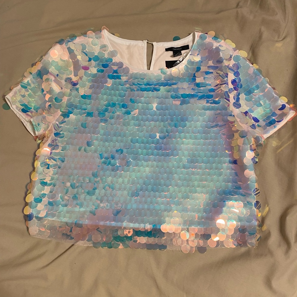 Iridescent sequin skirt from Forever 21
